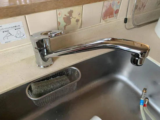 工事後　埼玉県羽生市のお客様のキッチン水栓工事