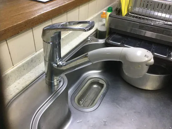 工事前　東京都青梅市のお客様の混合栓交換工事