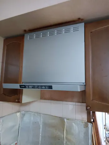 東京都あきる野市のお客様のレンジフード交換工事