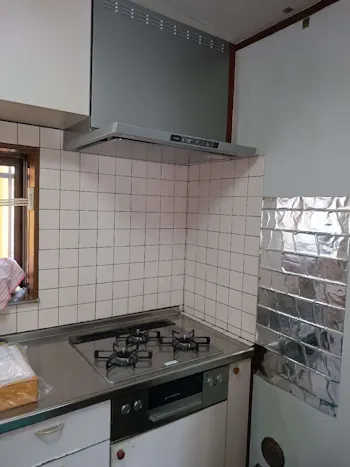 東京都青梅市のお客様のビルトインコンロ・ガスコンロ工事　具体的な工事内容2