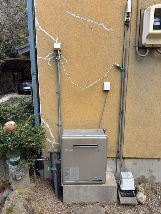 工事前　三重県三重郡菰野町のお客様の給湯器工事
