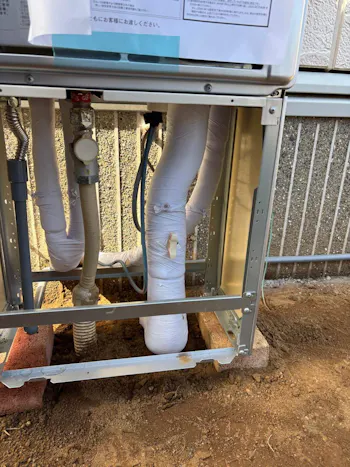 茨城県竜ヶ崎市のお客様の給湯器工事　具体的な工事内容1