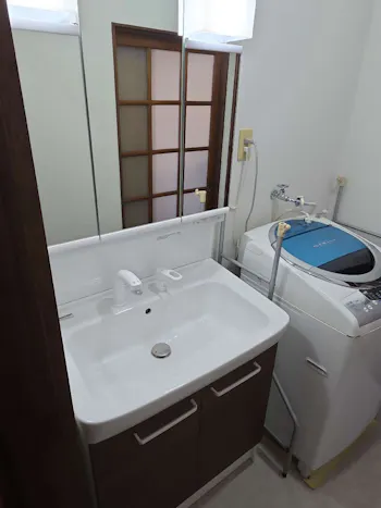 栃木県宇都宮市のお客様の洗面化粧台交換工事