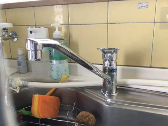 工事後　東京都青梅市のお客様のキッチン混合水栓交換工事