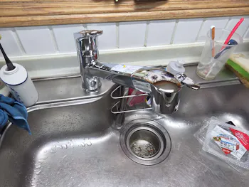 栃木県日光市のお客様のキッチン水栓工事