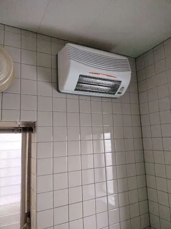 栃木県宇都宮市のお客様の浴室換気乾燥暖房機工事