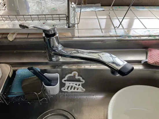 工事前　新潟県新潟市北区のお客様のキッチン水栓工事