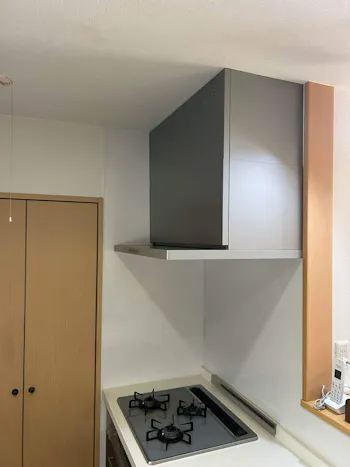 静岡県御殿場市のお客様のレンジフード交換工事　具体的な工事内容1