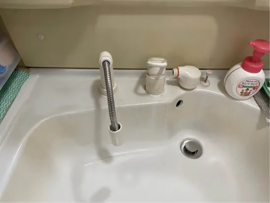 工事前　長野県佐久市のお客様の水栓工事