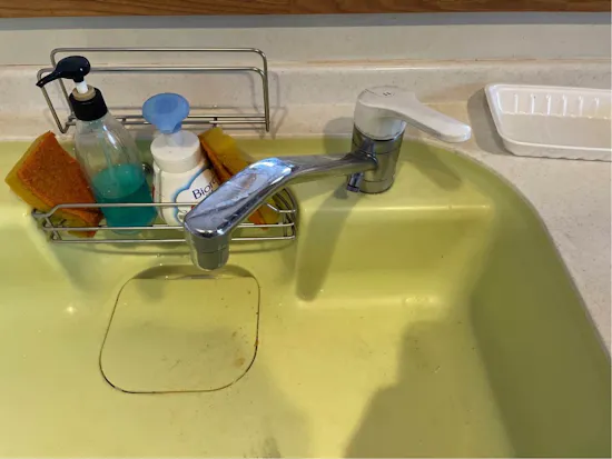 工事前　長野県佐久市のお客様の水栓工事