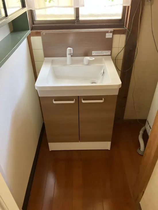 工事後　東京都練馬区のお客様の洗面化粧台交換工事