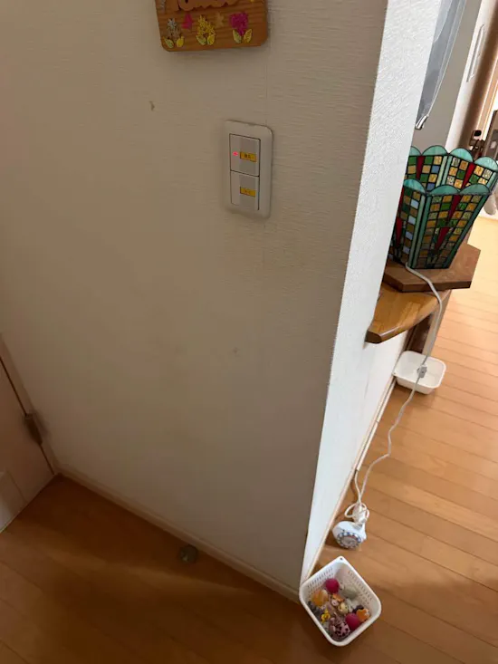 工事前　静岡県富士市のお客様のコンセント増設工事