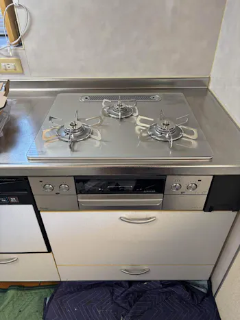 三重県いなべ市のお客様のビルトインコンロ・ガスコンロ工事