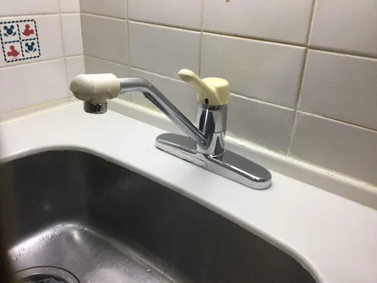 工事前　東京都青梅市のお客様の混合栓交換標準工事