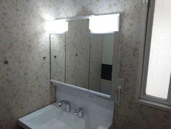 愛知県名古屋市のお客様の洗面化粧台交換工事　具体的な工事内容2