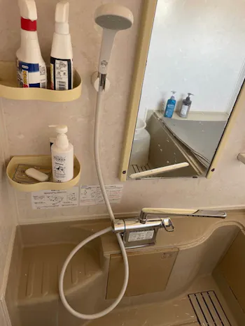 長野県上田市のお客様の浴室水栓交換工事