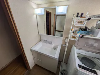 静岡県磐田市のお客様の洗面化粧台交換工事