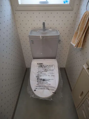 福島県いわき市のお客様の便座交換工事