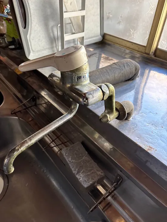 工事前　群馬県前橋市のお客様のキッチン水栓工事