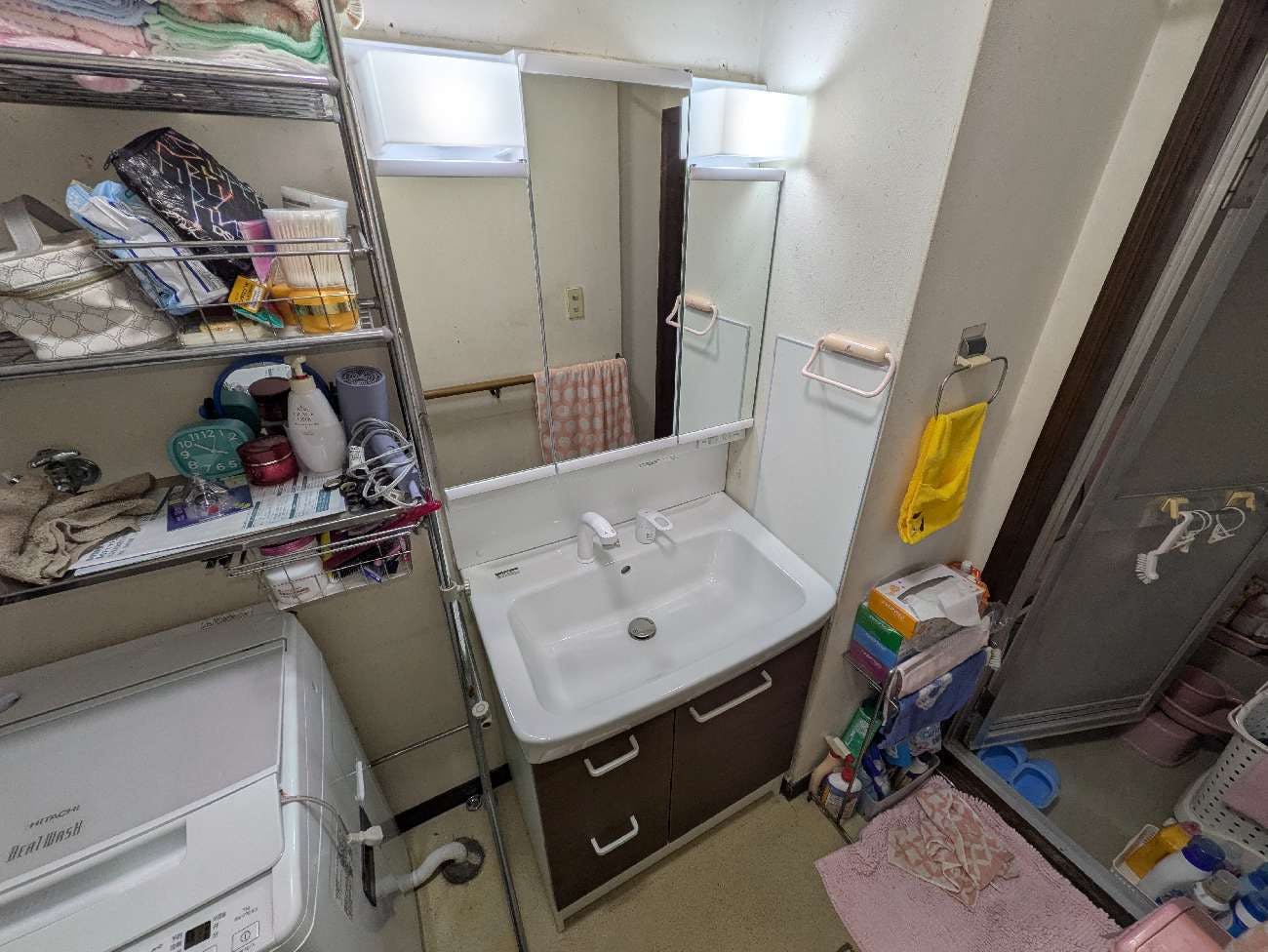 静岡県静岡市のお客様の洗面化粧台交換工事