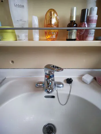 福島県いわき市のお客様の洗面所水栓交換工事