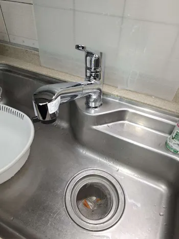 宮城県大崎市のお客様のキッチン水栓交換工事