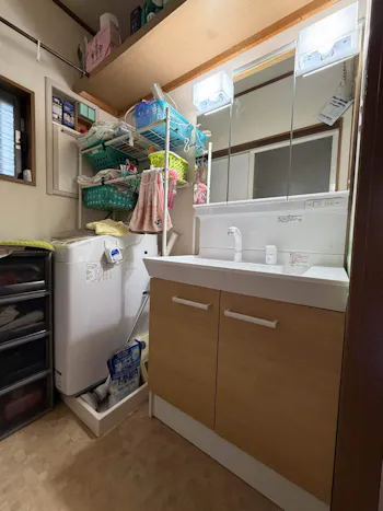 埼玉県久喜市のお客様の洗面化粧台工事