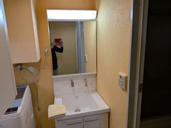 愛知県名古屋市のお客様の洗面化粧台交換工事　具体的な工事内容2