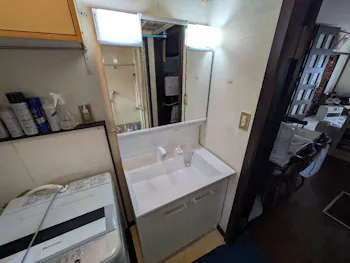 静岡県静岡市のお客様の洗面化粧台交換工事