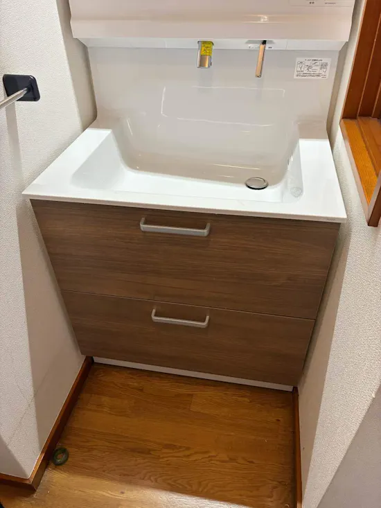 工事後　埼玉県川越市のお客様の洗面化粧台交換工事