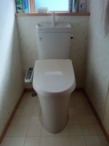 東京都西多摩郡のお客様のトイレ交換工事