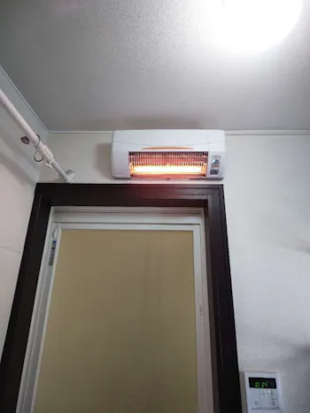 福島県いわき市のお客様の浴室換気乾燥暖房機工事