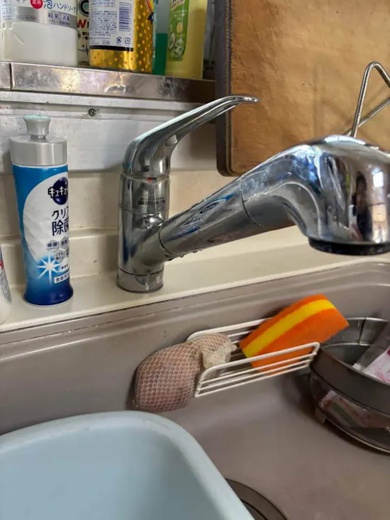 工事前　茨城県龍ケ崎市のお客様の水栓工事