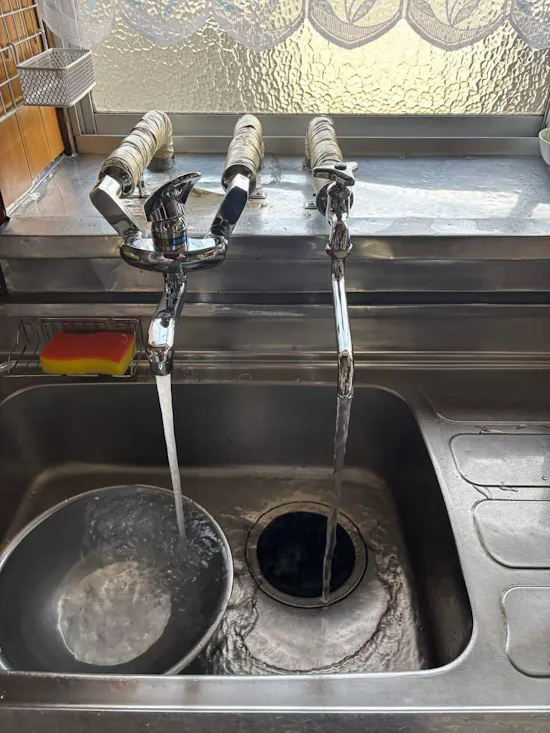 工事後　茨城県桜川市のお客様の水栓工事