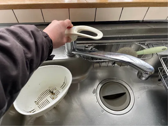 工事前　長野県佐久市のお客様の水栓工事