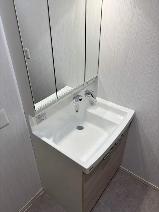工事後　茨城県つくば市のお客様の洗面化粧台交換工事