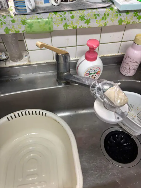 工事前　茨城県龍ケ崎市のお客様の水栓工事