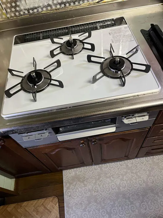 工事後　埼玉県羽生市のお客様のビルトインコンロ・ガスコンロ工事