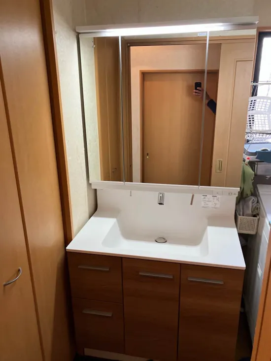 工事後　埼玉県越谷市のお客様の洗面化粧台交換工事