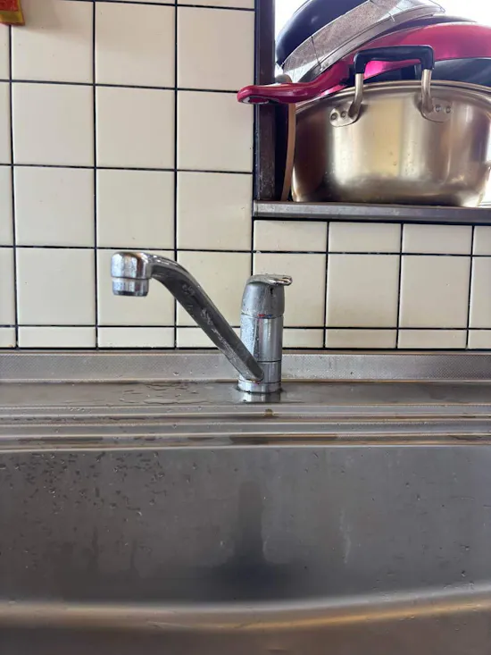 工事前　茨城県筑西市のお客様のキッチン水栓交換工事