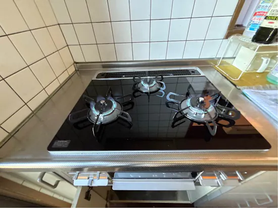工事後　群馬県安中市のお客様のビルトインコンロ・ガスコンロ工事