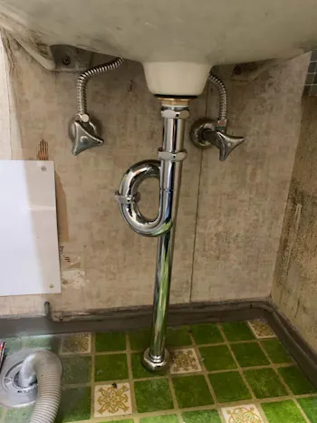 埼玉県行田市のお客様の洗面水栓及び排水管パイプ交換工事　具体的な工事内容1