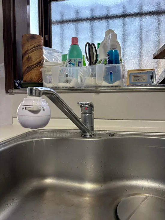 工事前　茨城県桜川市のお客様の水栓工事