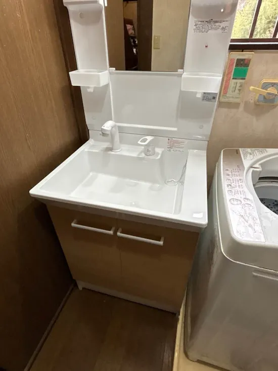 工事後　群馬県安中市のお客様の洗面化粧台交換工事