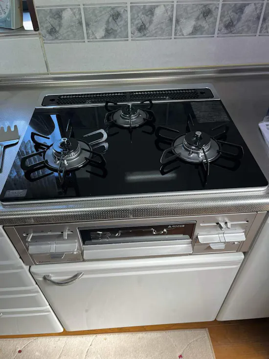 工事後　埼玉県加須市のお客様のビルトインコンロ・ガスコンロ工事