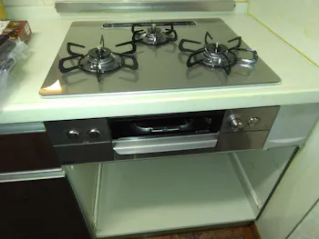 神奈川県厚木市のお客様のビルトインコンロ・ガスコンロ工事