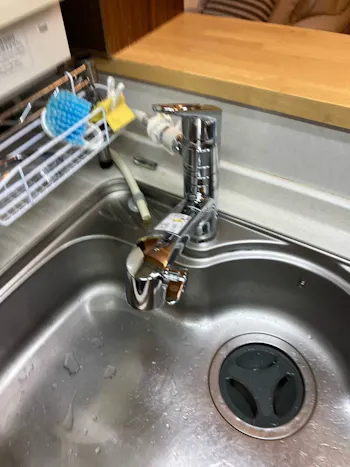 埼玉県草加市のお客様のキッチン水栓交換工事