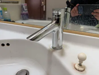 埼玉県久喜市のお客様の洗面水栓交換工事