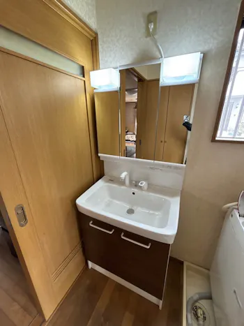 群馬県安中市のお客様の洗面化粧台工事