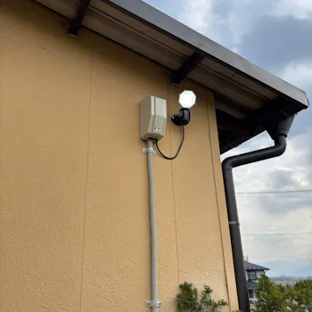 長野県松本市のお客様のセンサーライト取付工事　具体的な工事内容1